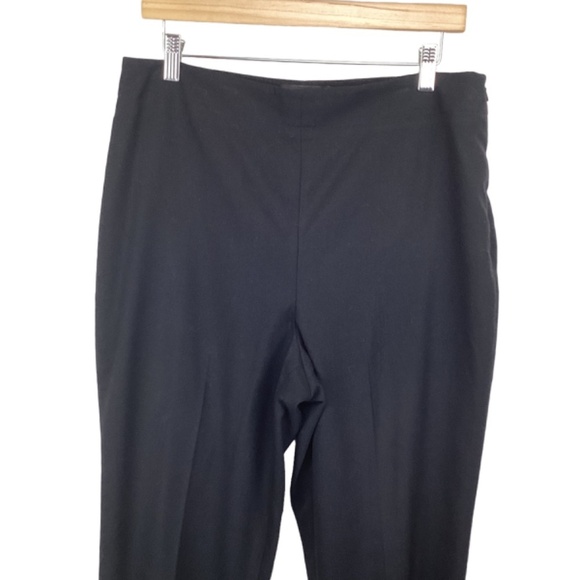 Talbots Hollywood Black Pants Size 12 Side‎ Slit Dress Trousers Career - Picture 2 of 10